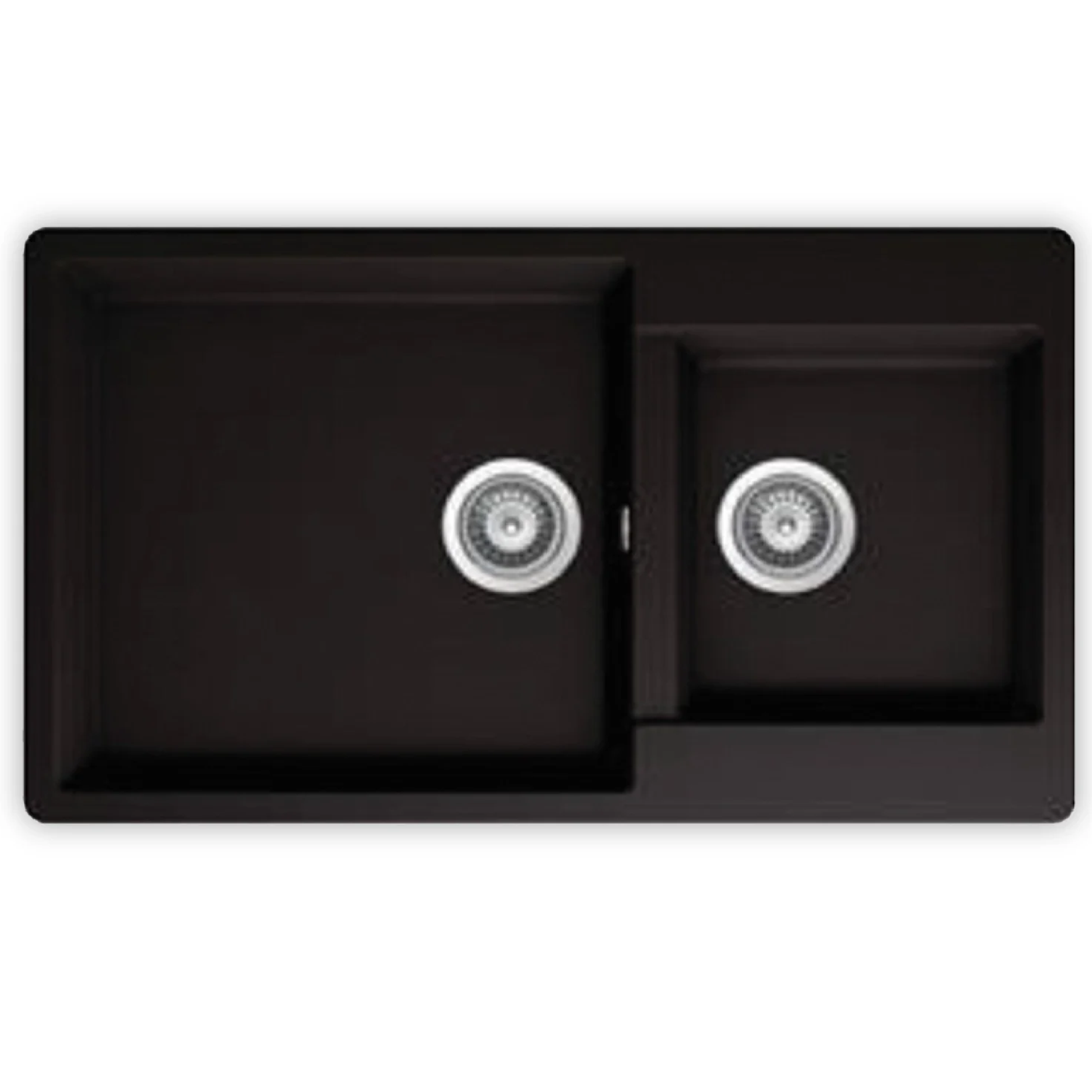 Hafele BLACK GRANITE DOUBLE BOWL Kitchen Sink 570.37.390